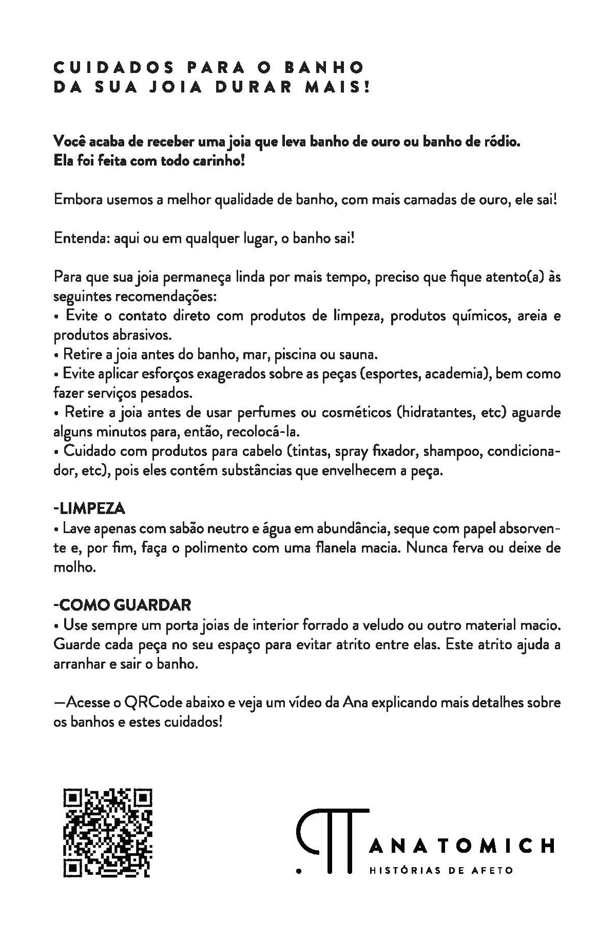 Cuidados para o banho da sua joia durar mais!